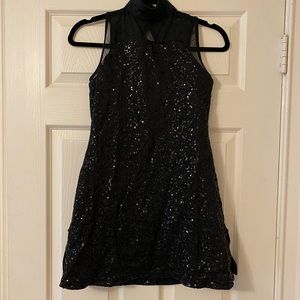 Black sequin dance costume